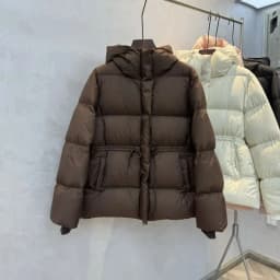 Women Down Cotton Jacket Drawstring Waist Slim Cotton Padded Jacket 2025 Winter New Warm Thicken Cotton Coat Women Hooded Parkas