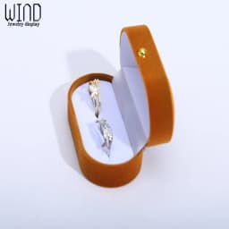Wedding Ring Packaging Box Ear Studs Holder Velvet Engagement Couple Ring Box Valentine Gift Double Rings Storage Display Case