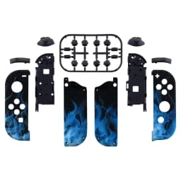 eXtremeRate Custom Patterned Controller Housing Shell Case with Full Set Buttons for NS Switch JoyCon & OLED Joycon - Wood Grain