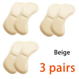 3 Pairs Heel Insoles Pads Patch Pain Relief Anti-wear Cushion Feet Care Heel Protector Adhesive Back Sticker Shoes Insert Insole