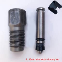 1Set 16mm/18mm Horizontal 2T Jack Ton Oil Pump Plunger Fine Pump Cup Threaded Teeth Accessories