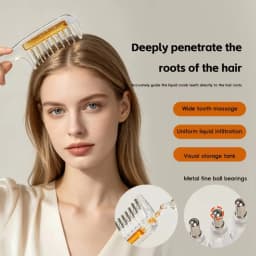 Portable Essential Oil Applicator Massage Comb with Built-In Liquid Reservoir Mini Scalp Liquid Applicator Comb Hair Care Tool