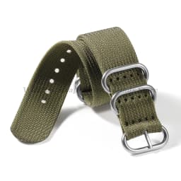 Watch Strap Nylon Silver Black Gold Ring Buckle 18mm 20mm 22mm 24mm Man Women for Seiko Ribbed Braid Replace Watch Accessories