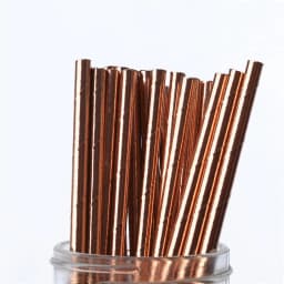 Gold Rose Gold Paper Straws Strip Dot Drinking Straw Disposable Tableware Party Supplies Wedding Birthday Party Decoration Kids