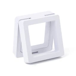 1Pcs White 3D Floating Display Case Stands Holder Plastic Suspension Storage for Pendant Necklace Bracelet Ring Jewelry Case
