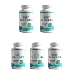 DHT Blocker Capsules with Biotin 5000mcg, Vitamin C, D, E, B6 & Zinc for Healthy Hair and Skin Support, Gluten-Free, 60 Count