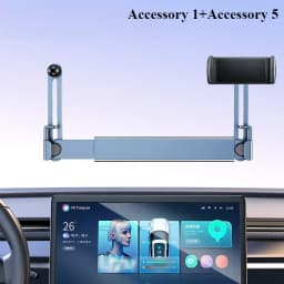 Hipacool Dual-position Car Screen Phone Holder Bracket Metal 360° Adjustable Stand for Tesla Model 3 Highland Y Car Accessories