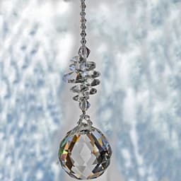 1PCS 20mm Clear Crystal Ball Prism Suncatcher Rainbow Pendants Maker, Hanging Crystals Prisms for Curtain Home Garden Decoration