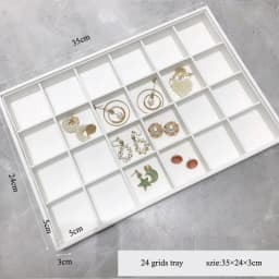 Tray for Storage Rings Bracelet Exhibition Black/White PU Leather Jewelry Pallet Necklace Jewelry Organizer Showcases