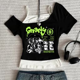 Katseye cropped top shoujo gothic funny graphic clearance sales 2000s tshirt kawaii cute meme baddie streetwear