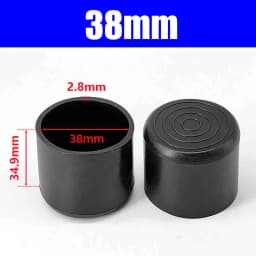 Round Black PVC Soft Rubber Pipe Sleeve Tube Cap Table Chair Foot Pad Protective Cover 6 8 10 12 14 16 19 20 22 25-120mm