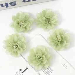 2/5Pcs 6CM Chiffon Fabric Artificial Flower For Home Room Wedding Invitation Artificial Flowers For Dress Decoration Accessories