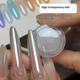 1jar Chrome Bright Mirror Nail Powder Hight Glossy Plating Aurora Moonlight Nail Art Pigment Nail Rubbing Dust Decora 0.3g-0.5g
