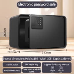 All steel fingerprint password safe New safe small automatic door safe box 20/25cm anti-theft password key safe Jewelry safe