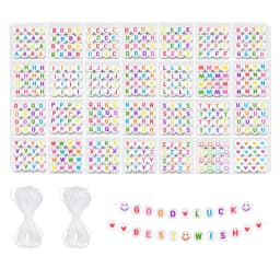 Beadsky Alphabet Bead, 840/1400PCS bracelet making kit 28 styles of DIY beaded bracelet kit Alphabet bead craft