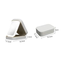 LED Mirror Makeup Storage Box Cosmetics Storage Box Fashion Portable Travel Makeup Bag Simple Makeup Case with Mirror for Woman