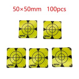 100pcs Size 60x60 20 30 40 50mm Reflector Sheet For Total Station Survey Geography Fluorescent Green Triangle Reflective Sticker