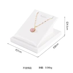 Luxurious Exhibitor Set Jewelry Display Stand White Leather Necklace Pendant Organizer Jewelry Window Counter Display Showcase