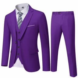 ( Blazer + Vest + Pants ) Men's Suit Slim 3 Pieces Set Solid Wedding Party Prom Groom Best Male Formal Business Suit