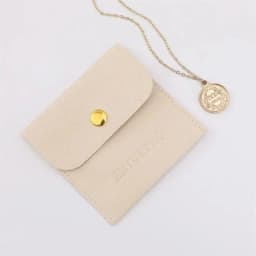 50 Personalized Logo Size Microfiber Jewelry Gift Pouch Velvet Snap Button Rings Earrings Packaging Organizer Wedding Favors Bag