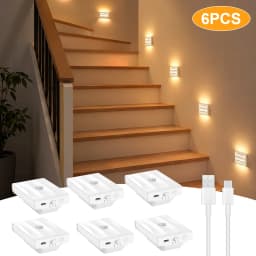 2/4/6/8PCS Rechargeable Motion Sensor Night Light, 3 Modes Adjustable Brightness Magnetic Stick-On LED Lamp 1500mAh Wall Light for Hallway Stair Bedroom Wardrobe