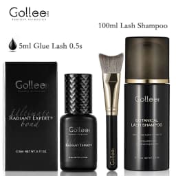 Gollee Glue for Eyelashes 0.5s Eyelash Extensions Professional Eyelash Adhesive Waterproof Lash Supplies for Salon Eyelash Glue