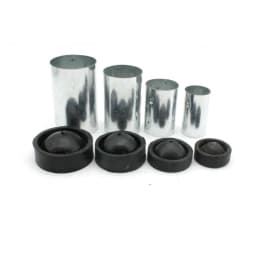 10 Pieces Aluminum Shell Casting Flask with 1 Rubber Sprue Base 20/25/30/35mm Plaster Mold Processing Tools for Jewelry Making