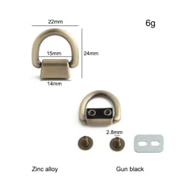 10/50/100PCS Metal Bag Side Hanger Square Ring For Handbag Strap Side Carabiner Clip Hook Chain Connector Buckle Accessories