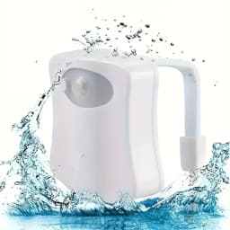 HOMEFISH Mini Kawaii Motion Sensor LED Night Light 16/8 Colors USB Rechargeable Stick-on Toilet Bathroom Lamp