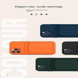 TPU Soft Card Pack Integrated Phone Case For Iphone 12 13 14 15 16 17 18 Pro Max Frosted Back Panel Skin Feeling Phone Cover