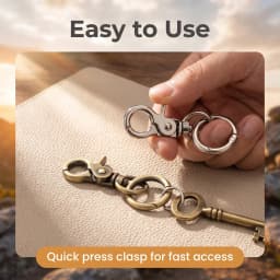2pcs Metal Spring Key Holder Clips, Quick Release Keychain Hooks for Key Sets, Bag Accessories Men's Keychain