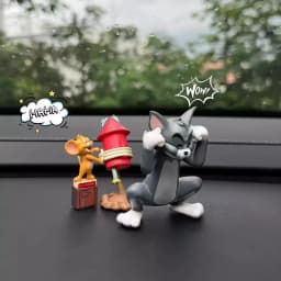 Tom Jerry Desk Shelf Ornament Car Dashboard Ornament Decoration Figurine Cute Sleeping Pose Home Decor Gift