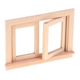 1/12 Scale Dollhouse Miniature 6 Panel Interior Wooden Door Frame DIY Plain Embryo Material Furniture Doll House Accessories