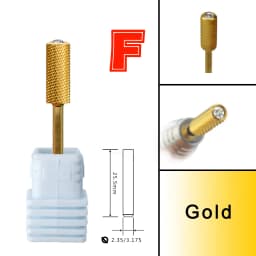 6.6 crystal Stone Large Small Barrel Diamond top steel Carbide Luxury nail drill bits Burrs