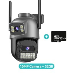 20MP 8K Four Lens Three Screens 10X Zoom Home Surveillance Camera Wifi Camera 10MP 5K Security Protection Auto Tracking Outdoor