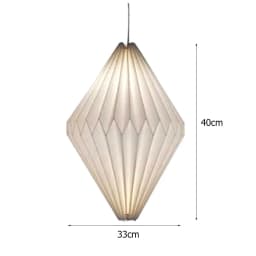 Paper Lantern Shade Nordic Style Folding Pendant Light Shade Creative Decorative Lamp Cover for Living Room Decor(without Light)