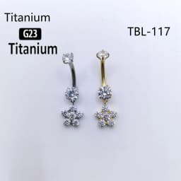 1PCS Belly Piercing Button Rings G23 Titanium ASTM F136 14g Internally Threaded Navel Ring Earrings Button Piercing Body Jewelry