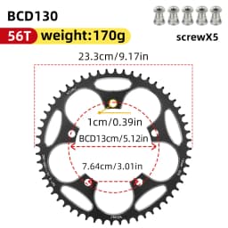 VXM Road Bicycle Folding Bike 130BCD Crank Aluminum Narrow Wide Chainring 38 42 48 52 60T Chainwheel Disc Sprocket Tooth Single