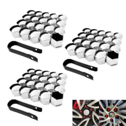 20/60pcs 17/19/21mm Wheel Nut Bolt Head Cover Cap Protective Bolt Caps Exterior Decoration Protecting Bolt Rims Screws Plugs