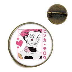Anime Hunter x Hunter Hisoka Testing Glass Dome Pin Badge Cosplay Kurapika Killua Zoldyck GON·FREECSS Number Brooch Gift