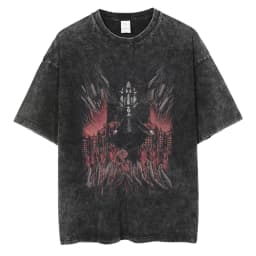 2026 Anime Attack on Titan Eren Jaeger Printed T-shirt Men's and Women's Washed T-shirt High Quality Vintage Cotton T-shirt Top