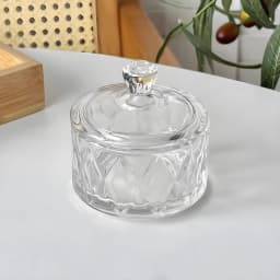 1PCS Mini Glass Storage Box Transparent Jewelry Storage Box Container Portable Earring Ring Earplugs Packaging Storage Case