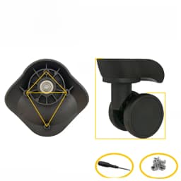 Universal Luggage Wheel Replacement Parts Quiet Universal Spinner Wheels Repair for Suitcase Password Box Shock Absorption