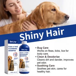 Pet Flea Tick Lice Removal Shampoo Deep Cleansing Dander Removing Deodorizing Anti-Itch Anti-Parasite Dog Cat Bath Shampoo 100ml