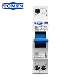 TOMZN 1P 230V AC 40A 63A MTS Dual Power Manual Transfer Isolating Switch Interlock Circuit Breaker