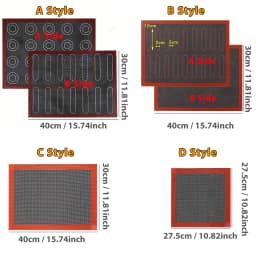 Reusable Perforated Silicone Baking Mat & Steaming Mesh, Non-Stick Oven Liner with Eclair & Round Choux Puff Pattern for Cookies