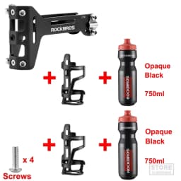 ROCKBROS Double Cup Bicycle Water Bottle Cage Saddle Extension Holder Cycling Kettle Brackets MTB Road Bike Accessories Parts
