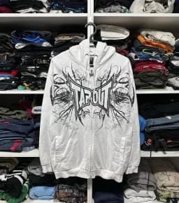 Gothic Wing Graphic Print Black Zip Up Hoodie Vintage Grunge Cross Pattern Oversized Soft Streetwear Y2K Punk for Men Daily Wear