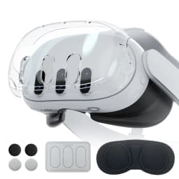 Aolion For Meta Quest3 VR Helmet Protective Cover Clear TPU Cases Set Protector Dustproof For Oculus Meta Quest3s VR Accessories