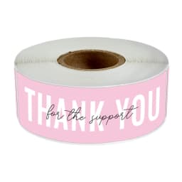 120pcs Rectangle Thank You For Your Order Sticker for packaging Stationary Stickers Roll Black Pink Transparent Thank you labels